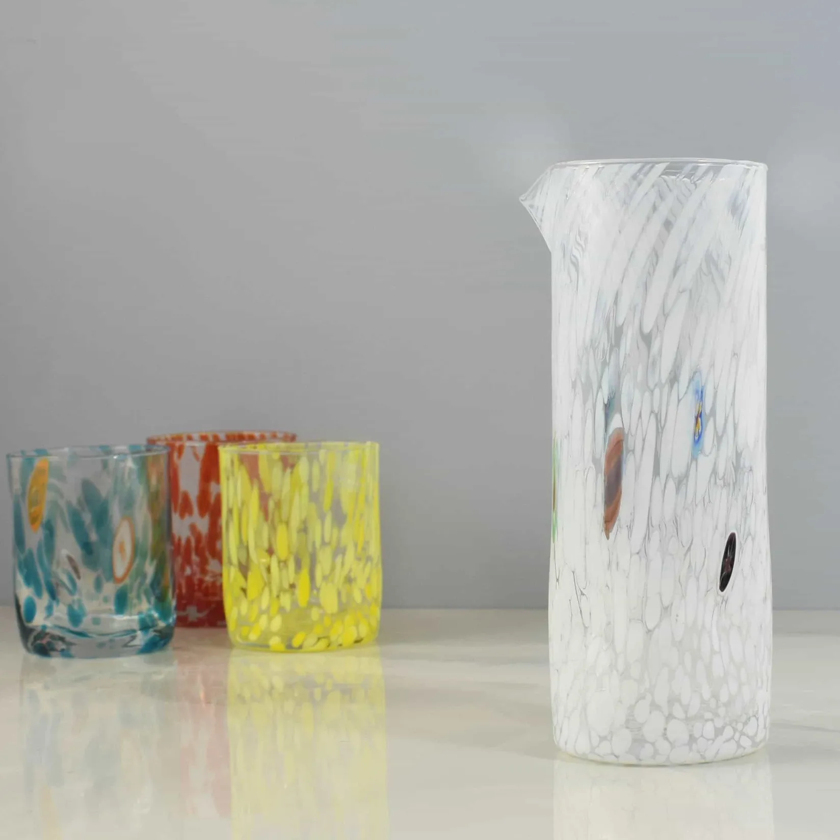 Alessandro Coppola Jugs & Bottles|Tableware Brands^Murano Glass Tall Pitcher, White