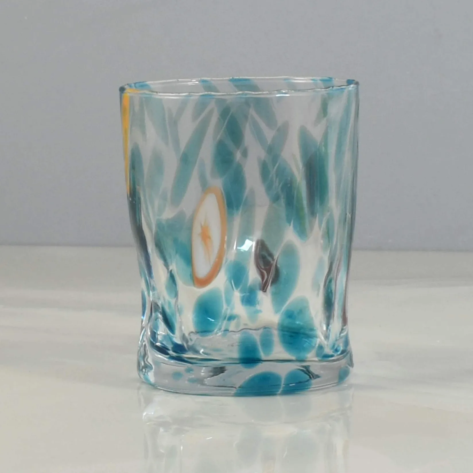 Alessandro Coppola Table Setting|Drinking Glasses^Murano Glass Tumbler, Aquamarine