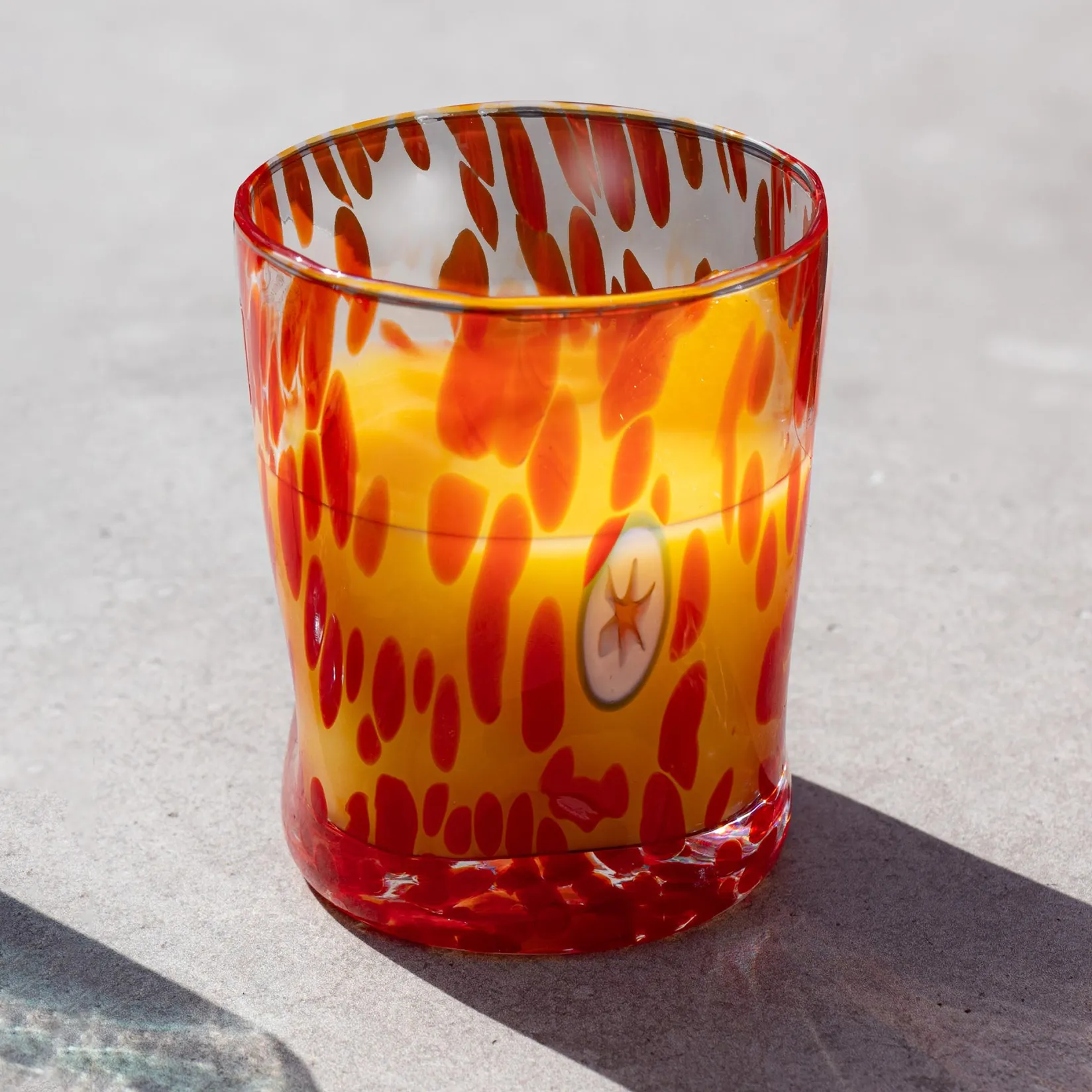 Alessandro Coppola Table Setting|Drinking Glasses^Murano Glass Tumbler, Orange