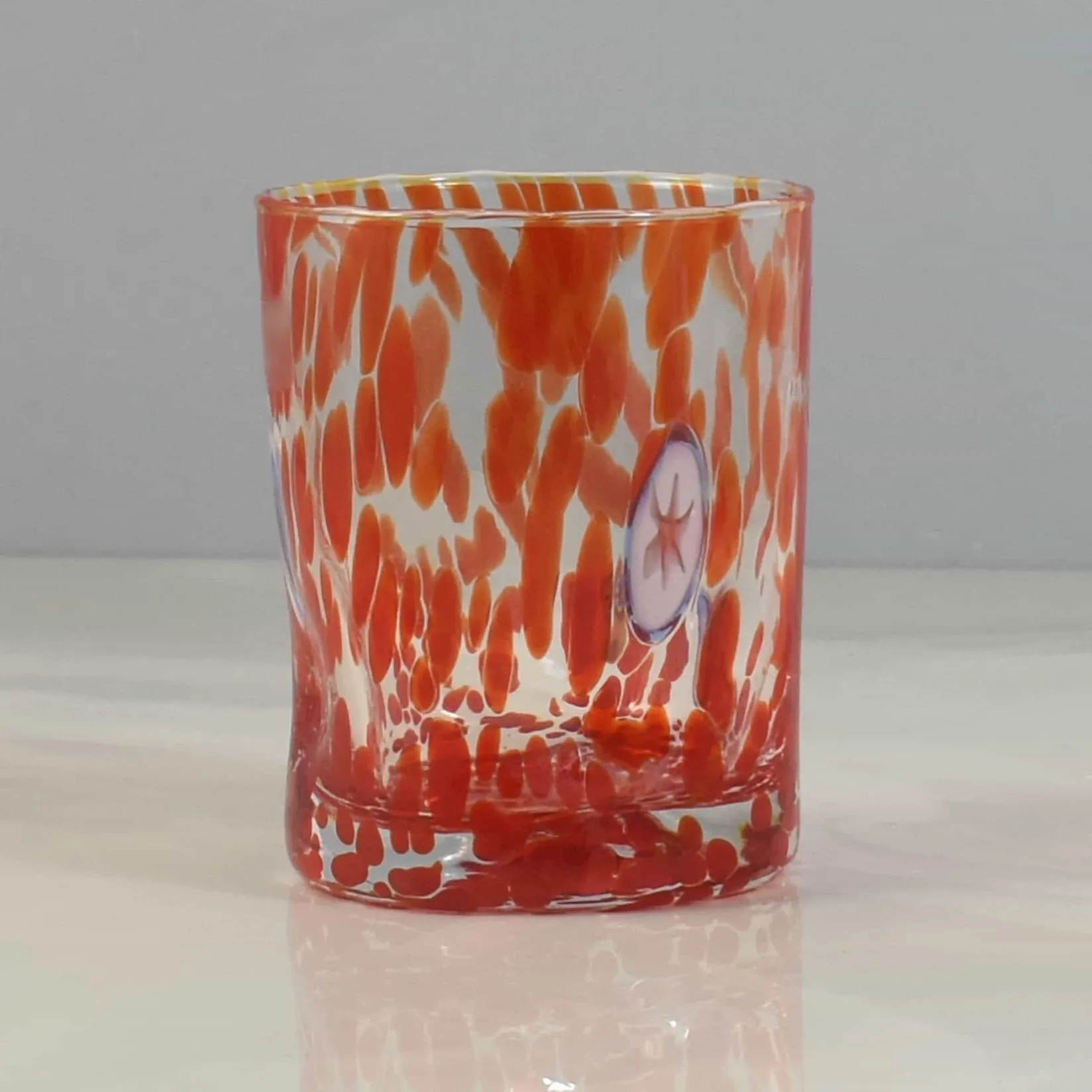 Alessandro Coppola Table Setting|Drinking Glasses^Murano Glass Tumbler, Orange