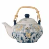 Bloomingville Tableware Brands^Myah Floral Teapot with Teastrainer, 15cm