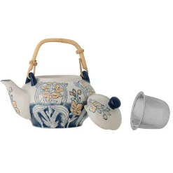 Bloomingville Tableware Brands^Myah Floral Teapot with Teastrainer, 15cm