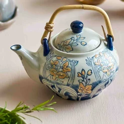 Bloomingville Tableware Brands^Myah Floral Teapot with Teastrainer, 15cm