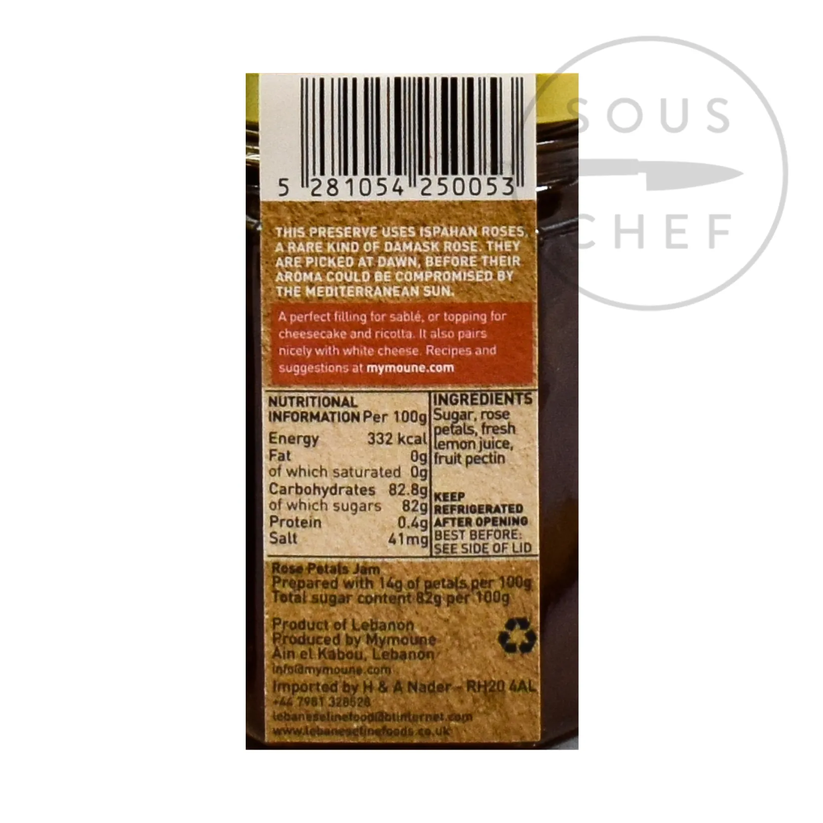 Mymoune Middle Eastern Ingredients|Jam, Honey & Spreads^Rose Preserve, 250g