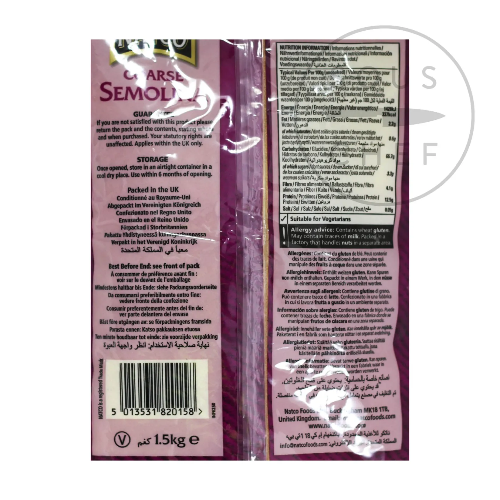 Natco Ingredients Brands|Indian Ingredients^Coarse Semolina, 1.5kg