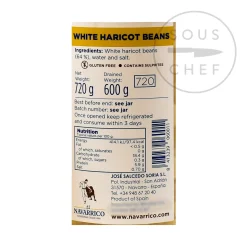Navarrico Spanish Ingredients|Pasta, Rice & Beans^Alubias - Haricot Beans, 720g