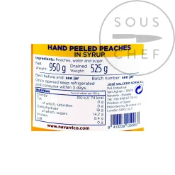 Navarrico Ingredients Brands|Spanish Ingredients^Hand-Peeled Peach Halves in Syrup, 950g