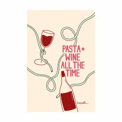 Neesh Home Kitchen Textiles & Clothing^Pasta and Wine Tea Towel