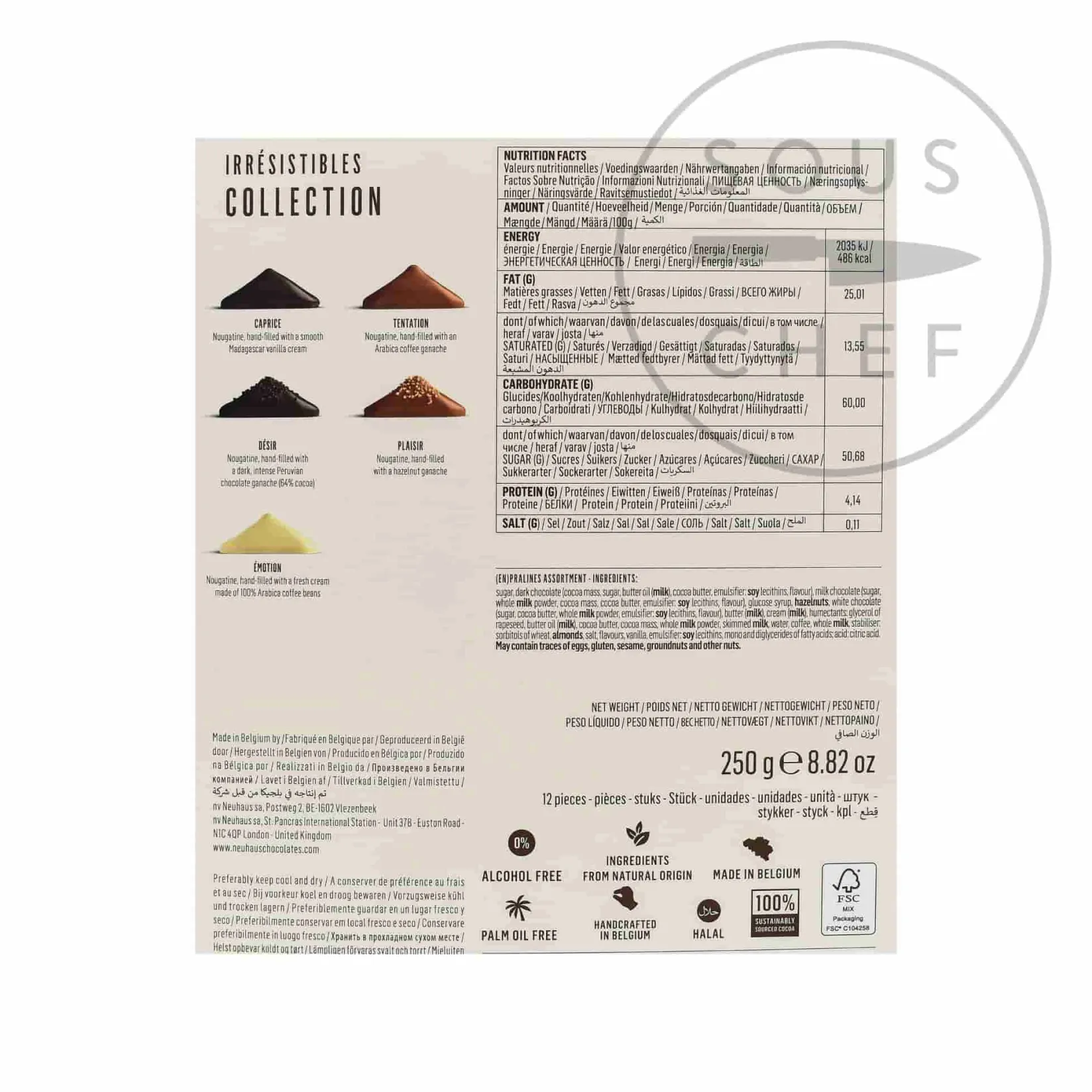 Neuhaus Ingredients Brands|French Ingredients^"Irresistibles" Belgian Chocolate Selection, 250g