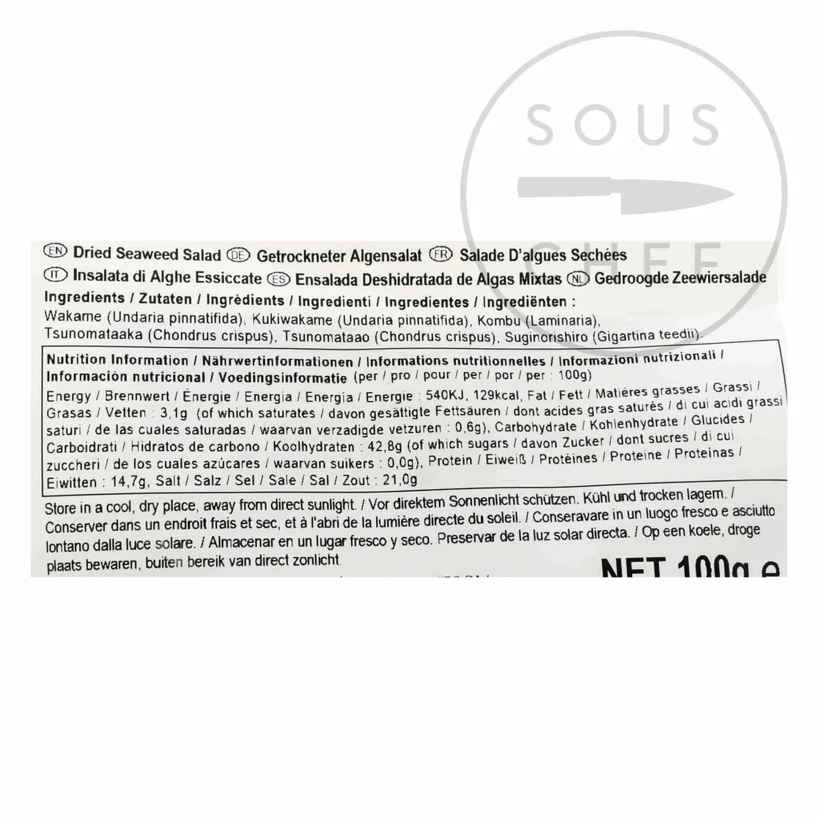 Nihon Shokken Ingredients Brands|Japanese Ingredients^Dried Seaweed Salad, 100g