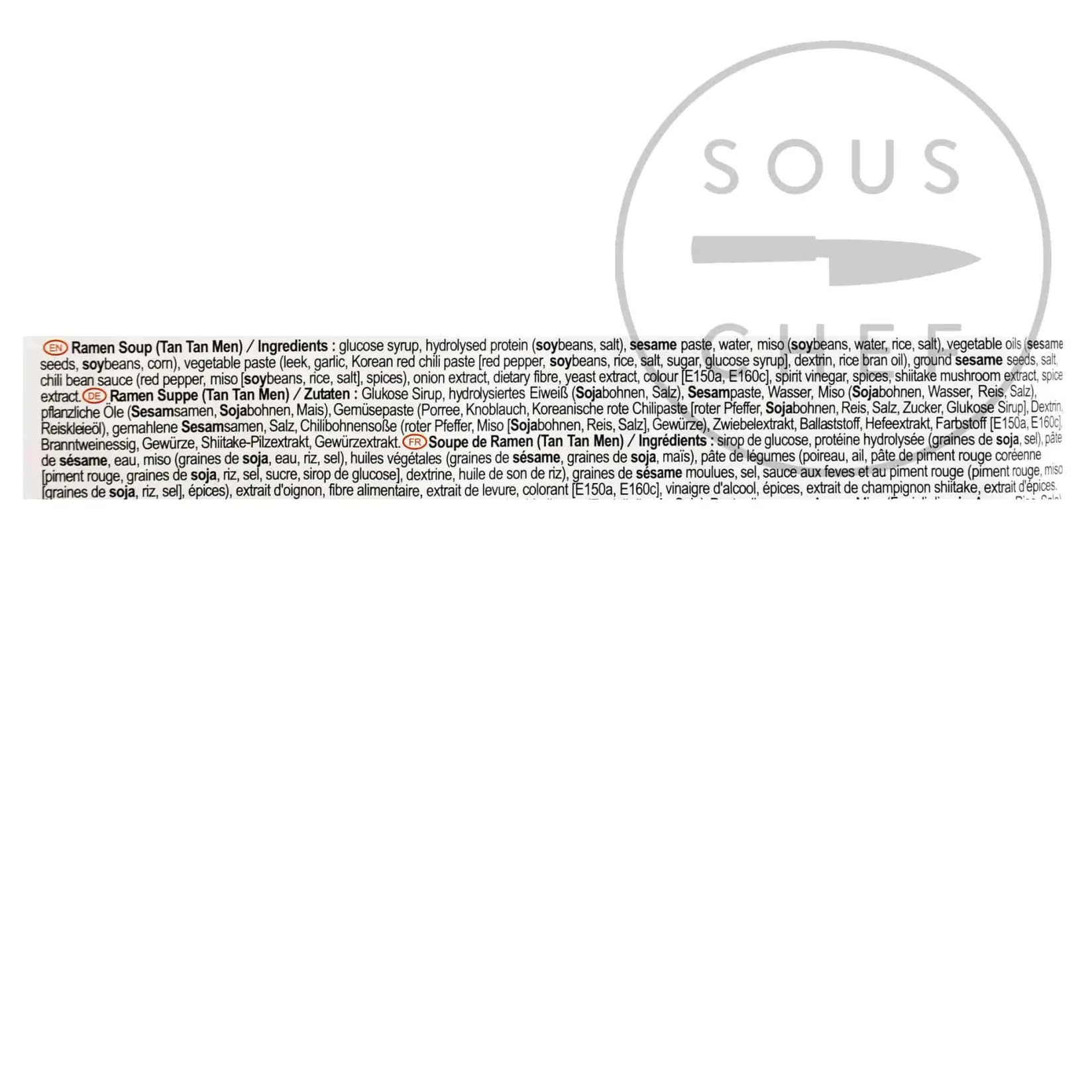 Nihon Shokken Ingredients Brands|Japanese Ingredients^Ramen Soup - Tan Tan Men, 2kg