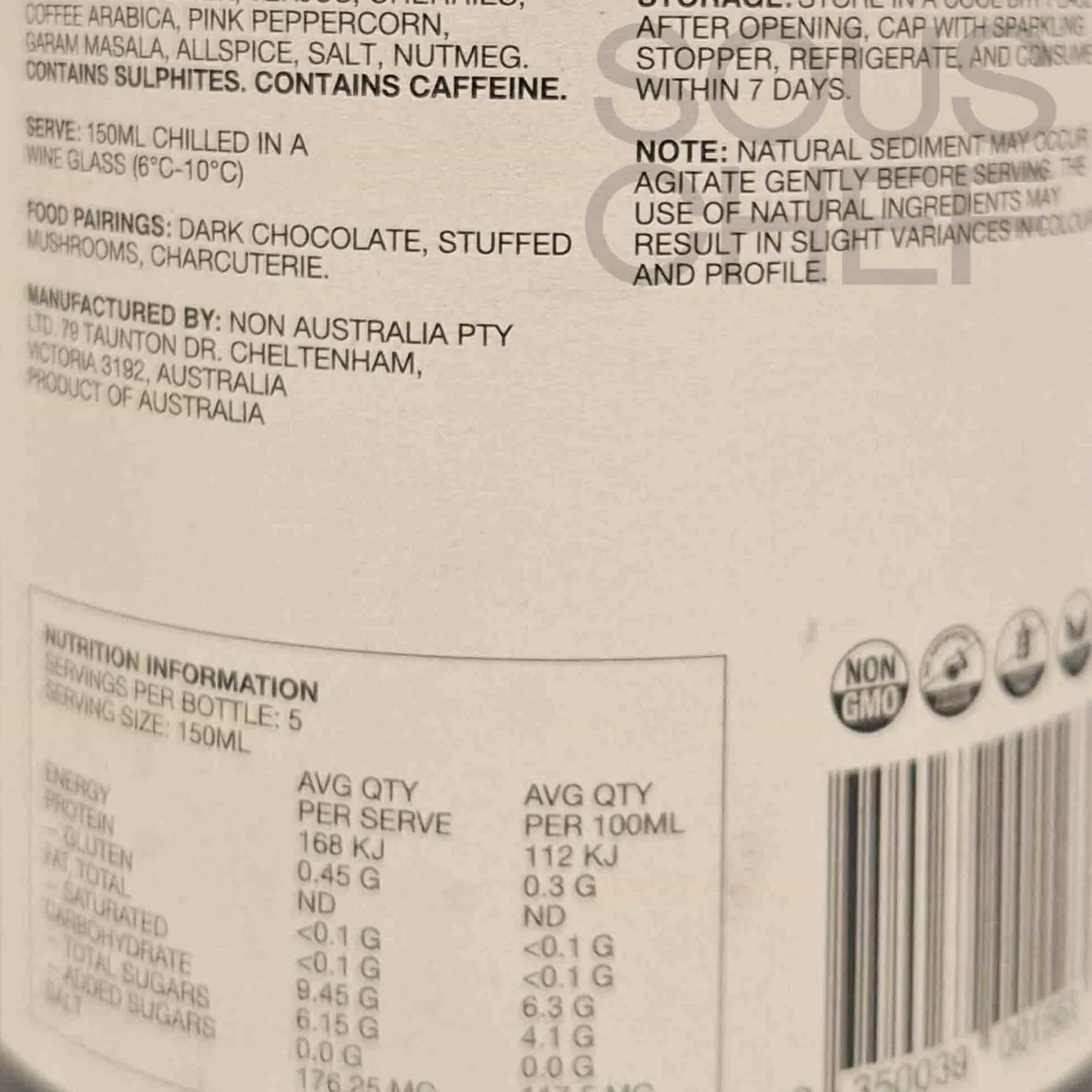 NON Ingredients Brands|Drinks^7 Stewed Cherry & Coffee Alcoholic Wine, 750ml