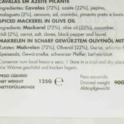 Nuri Ingredients Brands|Tinned Fish & Seafood^Mackerel in Olive Oil, Spicy 125g