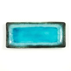 Kiji Stoneware & Ceramics Korean Ingredients|Japanese Ingredients^Oblong Turquoise Platter