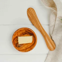 Naturally Med Middle Eastern Ingredients|Cutlery^Olive Wood Butter Knife, 19cm