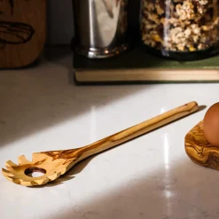 Naturally Med Kitchen Tools & Utensils^Olive Wood Pasta Spoon, 30cm