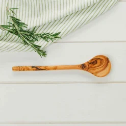 Naturally Med Middle Eastern Ingredients|Kitchen Tools & Utensils^Olive Wood Round Spoon, 30cm