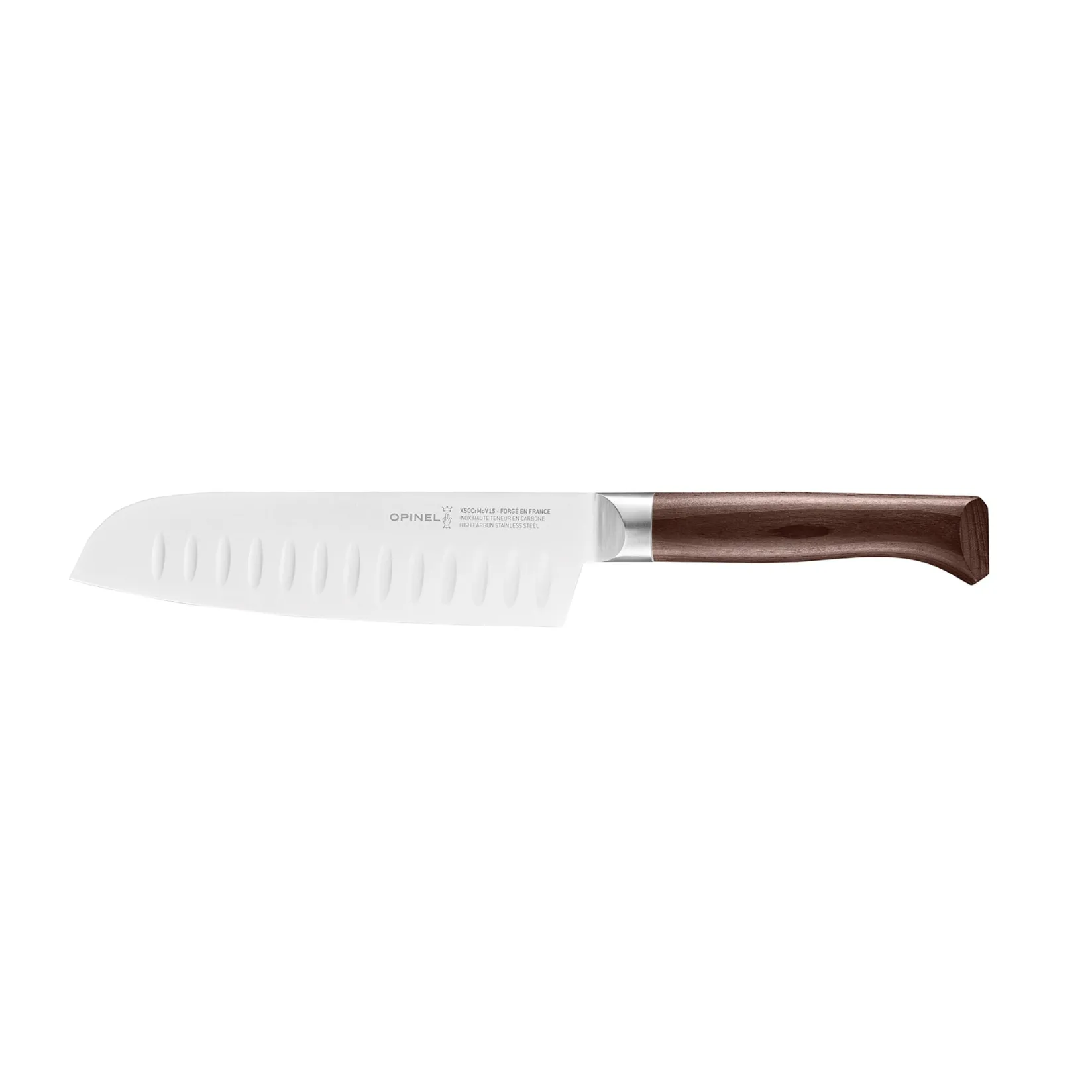 Opinel Kitchen Knives^Les Forges Scalloped Santoku Knife, 17cm