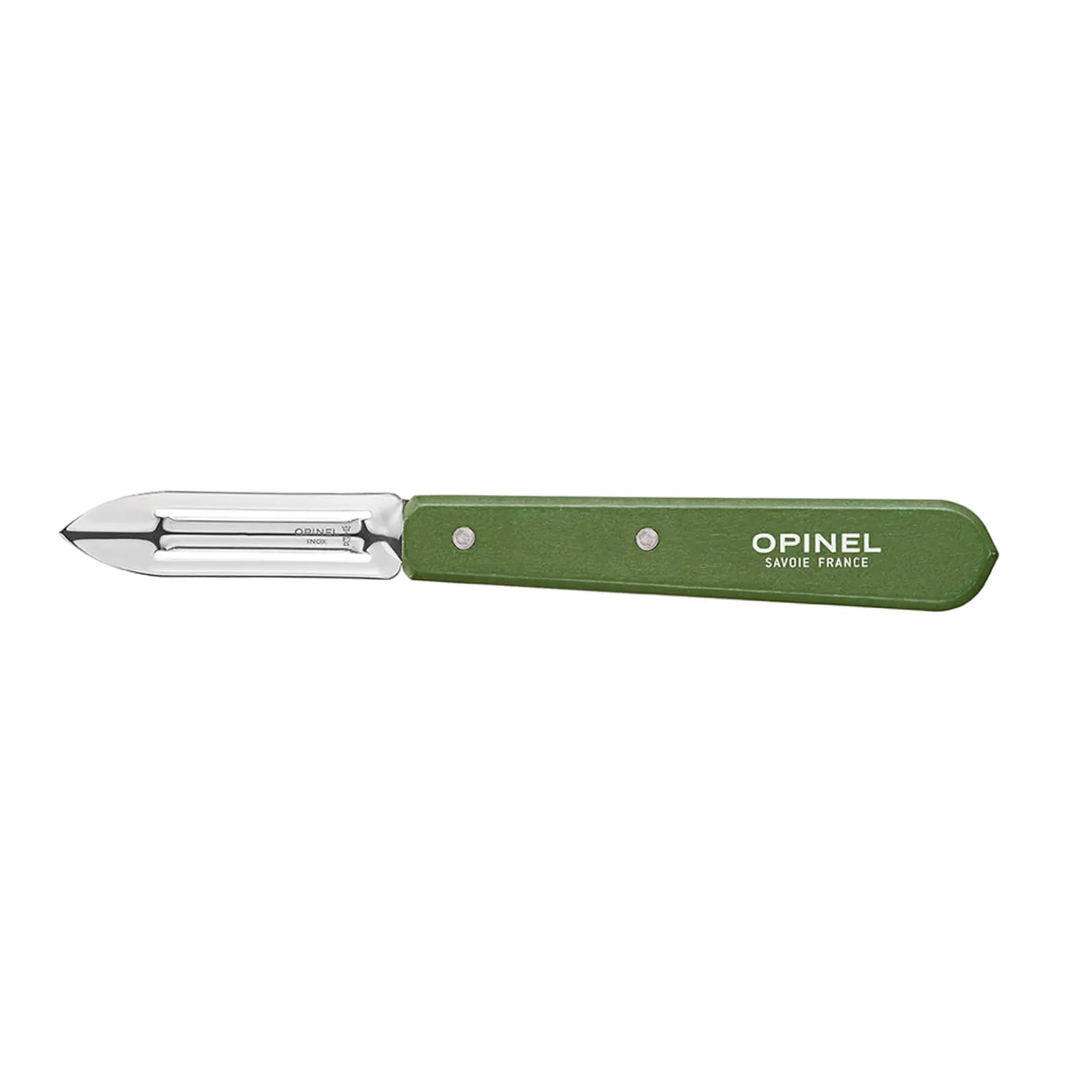 Opinel Kitchen Tools & Utensils^No 115 Khaki Beechwood Handle Peeler, 6cm