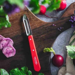 Opinel Kitchen Tools & Utensils^No 115 Red Beechwood Handle Peeler, 6cm