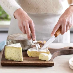 Opinel Kitchen Knives^Olive Wood Handle Cheese Knife & Fork Set