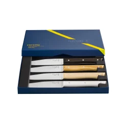 Opinel Kitchen Knives^Set of 4 Facette Mixed Wood Table Knives