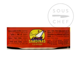 Ortiz Ingredients Brands|Spanish Ingredients^Sardines A La Antigua in Olive Oil, 140g