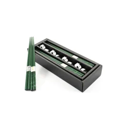 Kiji Stoneware & Ceramics Japanese Ingredients|Chinese Ingredients^Panda Chopstick & Rest Set - 4 Pairs