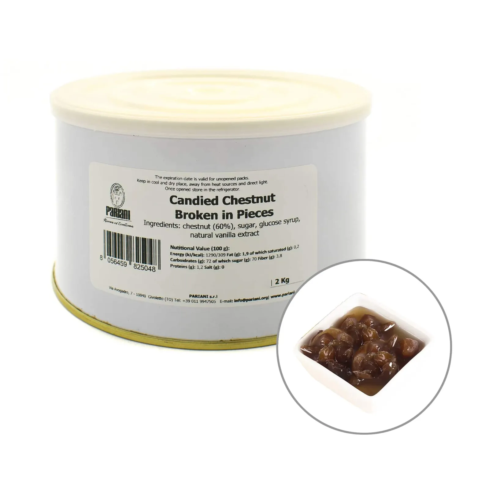 Pariani Ingredients Brands|Italian Ingredients^Candied Chestnut Broken In Pieces, 2kg