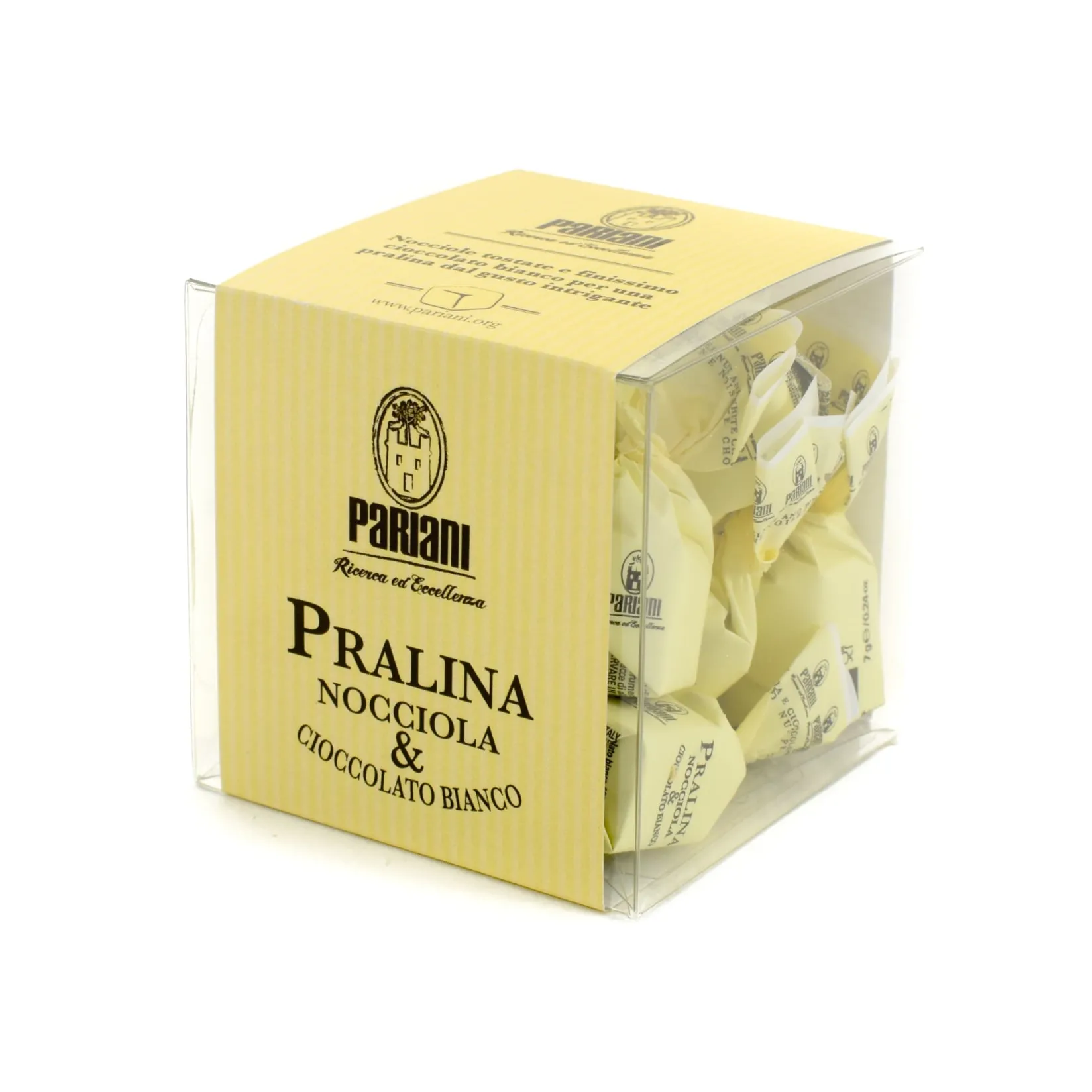 Pariani Ingredients Brands|Italian Ingredients^Hazelnut and White Chocolate Pralines, 100g