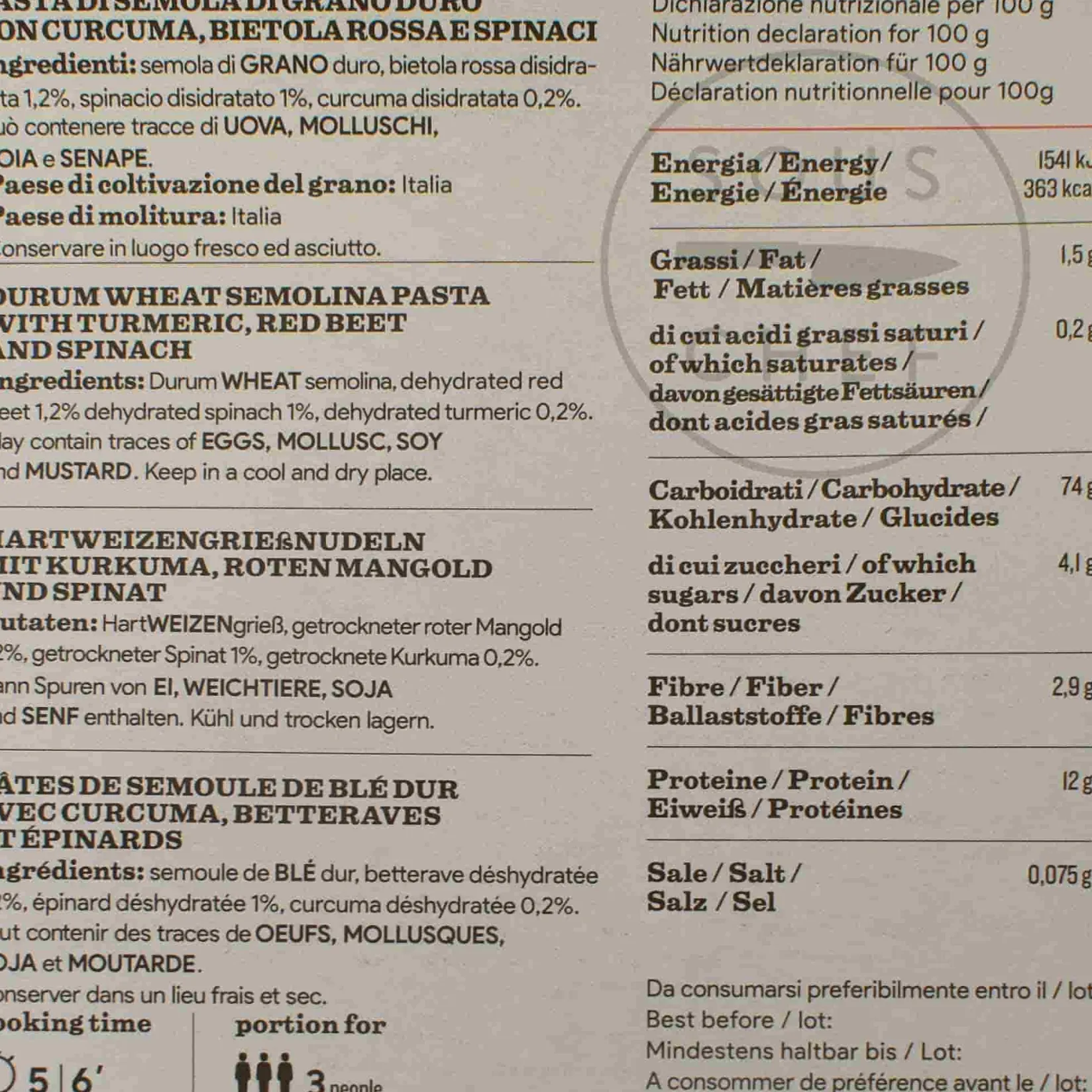 L'Antica Madia Pasta, Rice & Beans|Ingredients Brands^Pasta L'Antica Striped Farfalle with Turmeric, Beetroot & Spinach, 250g