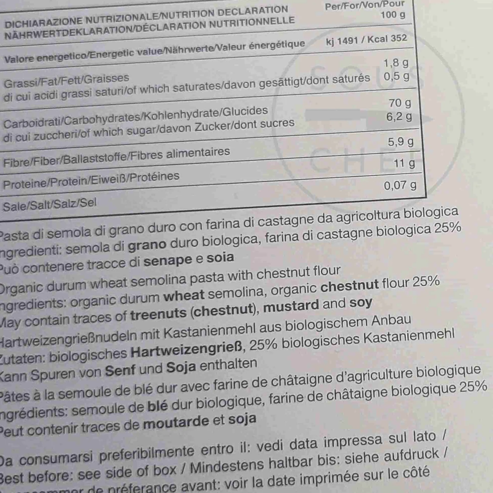 Pasta Liguria Ingredients Brands|Italian Ingredients^Signorine Alle Castagne, 250g