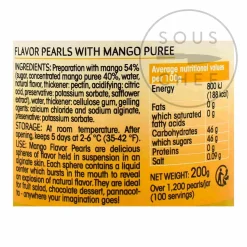 Christine Le Tennier French Ingredients|Baking Ingredients^Perles de Saveurs Mango Flavour Pearls