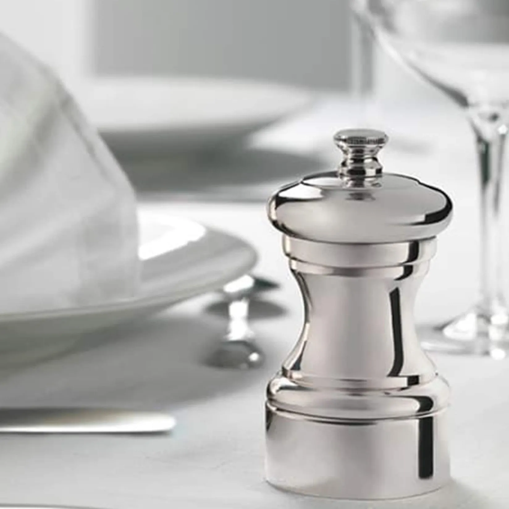 Peugeot Table Setting|Kitchen Tools & Utensils^Mignonnette Silver Plated Pepper Mill, 10cm