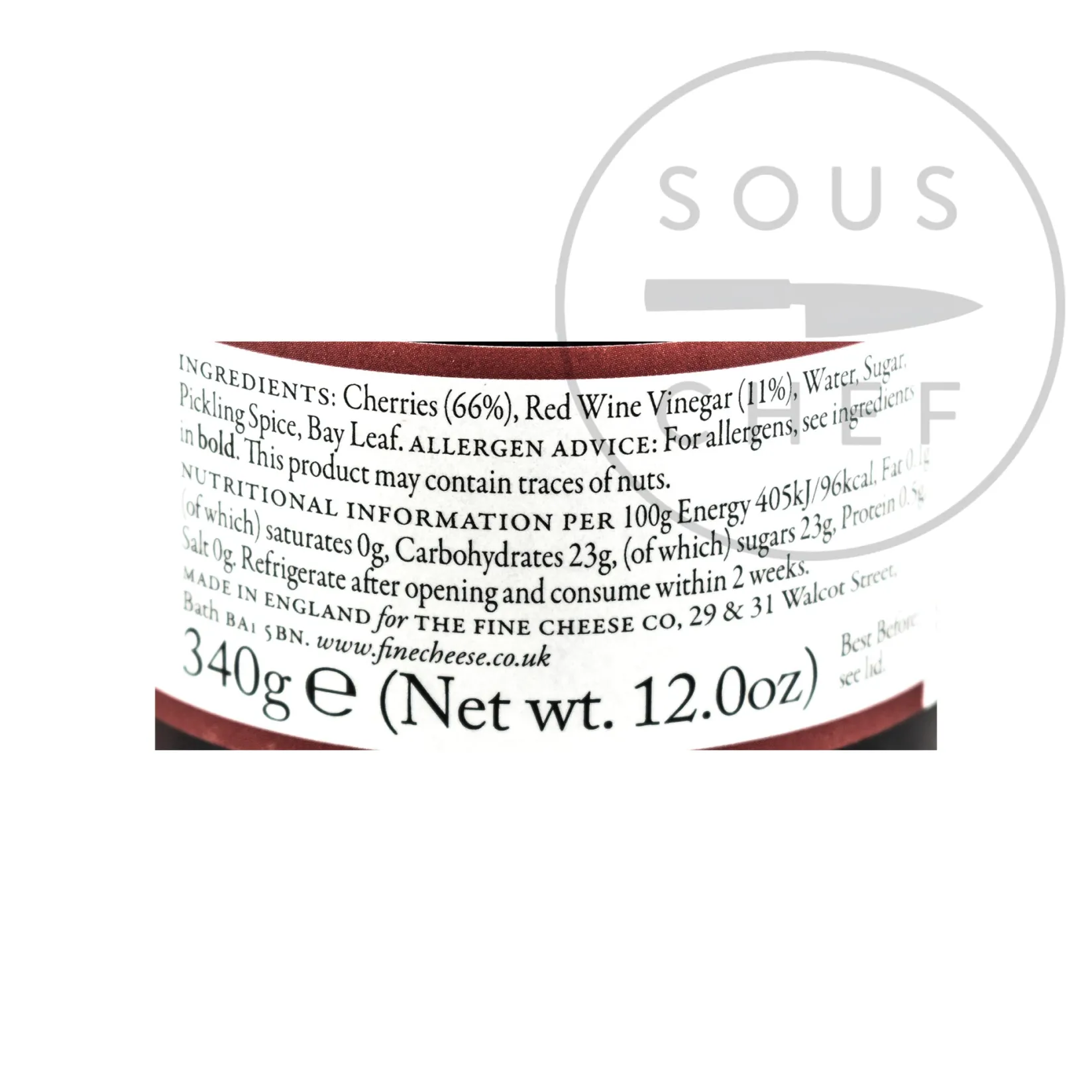The Fine Cheese Co Ingredients Brands|Made In The Uk^Pickled Cherries, 340g