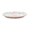 Kapka Tableware Brands^Pink Dot Enamel Oval Serving Tray, 31cm