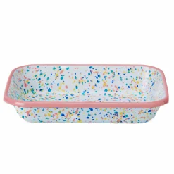 Kapka Enamel Baking Supplies & Equipment^Pink Dot Enamel Roasting & Serving Dish