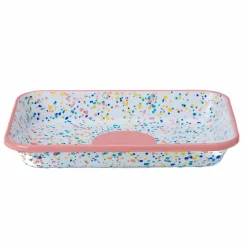 Kapka Enamel Baking Supplies & Equipment^Pink Dot Enamel Roasting & Serving Dish