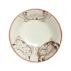 Kiji Stoneware & Ceramics Tableware Brands|Japanese Ingredients^Pink Lucky Cat Japanese Noodle Bowl, 15cm