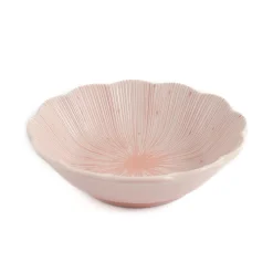 Kiji Stoneware & Ceramics Japanese Ingredients|Japanese Tableware^Pink Scalloped Japanese Bowl, 13.5cm