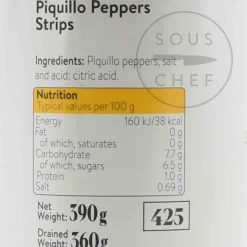 Navarrico Ingredients Brands|Spanish Ingredients^Piquillo Pepper Strips, 390g