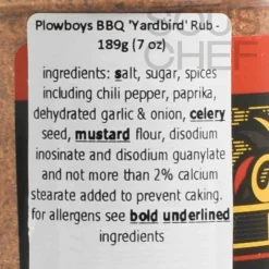 Plowboys BBQ Ingredients Brands|American Ingredients^'Yardbird' Rub, 198g