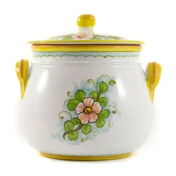 Tuscan Handmade Italian Ingredients|Serveware^Pomegranate-Painted Terracotta Cooking Pot, 20cm