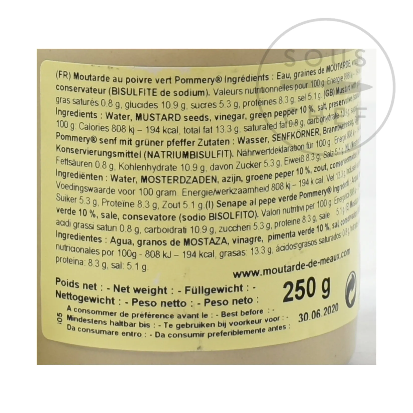 Pommery French Ingredients|Sauces & Condiments^Green Peppercorn Mustard, 250g