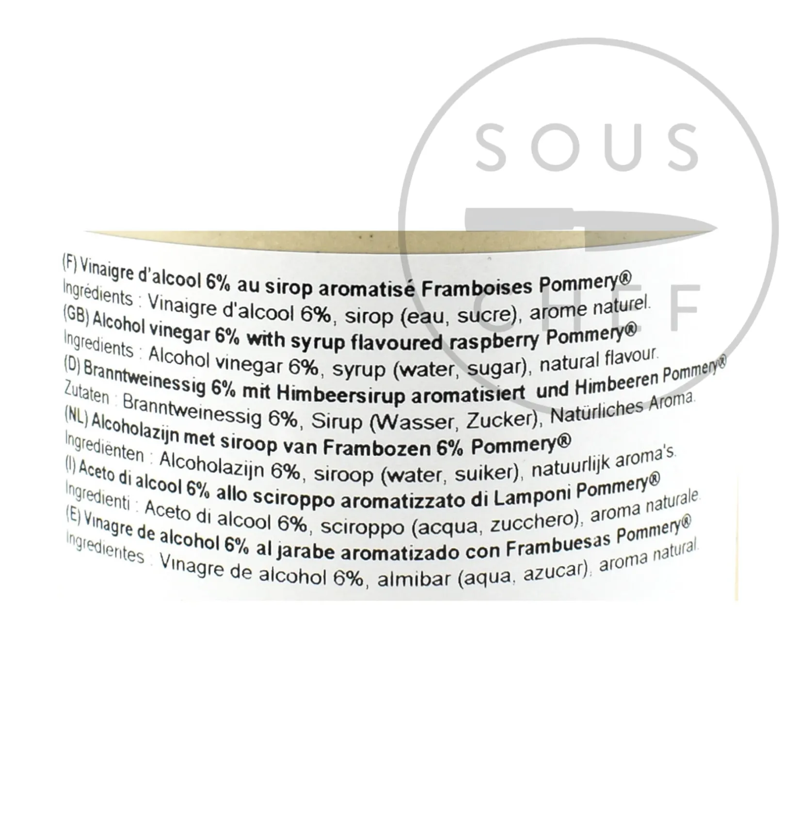 Pommery Ingredients Brands|French Ingredients^Raspberry Vinegar, 500ml