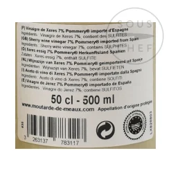 Pommery Ingredients Brands|French Ingredients^Sherry Vinegar, 500ml