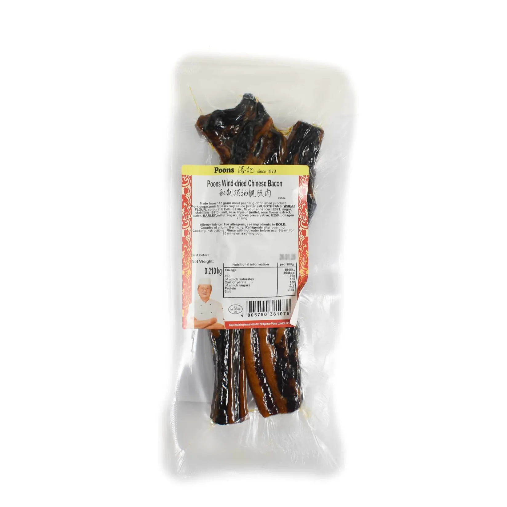 Poon's Ingredients Brands|Snacks^Chinese Bacon, 250g