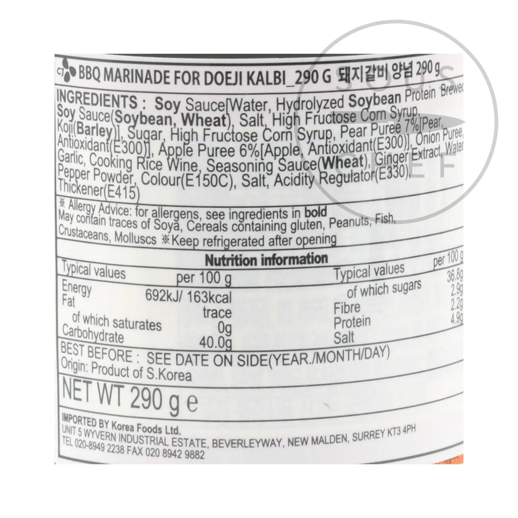 Daesang Ingredients Brands|Korean Ingredients^Pork Kalbi Marinade, 290g