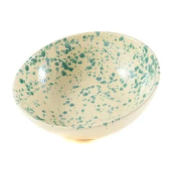 Puglia Handmade Italian Ingredients|Crockery & Dinnerware^Puglia Aquamarine Splatter Large Salad Bowl, 28cm
