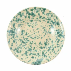 Puglia Handmade Italian Ingredients|Crockery & Dinnerware^Puglia Aquamarine Splatter Pasta Bowl, 29cm